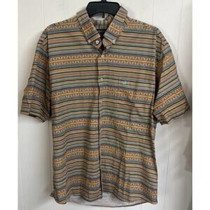 EUC Southern Marsh Button Shirt Men’s Size 1 Striped Print Short‎ Sleeve Cotton